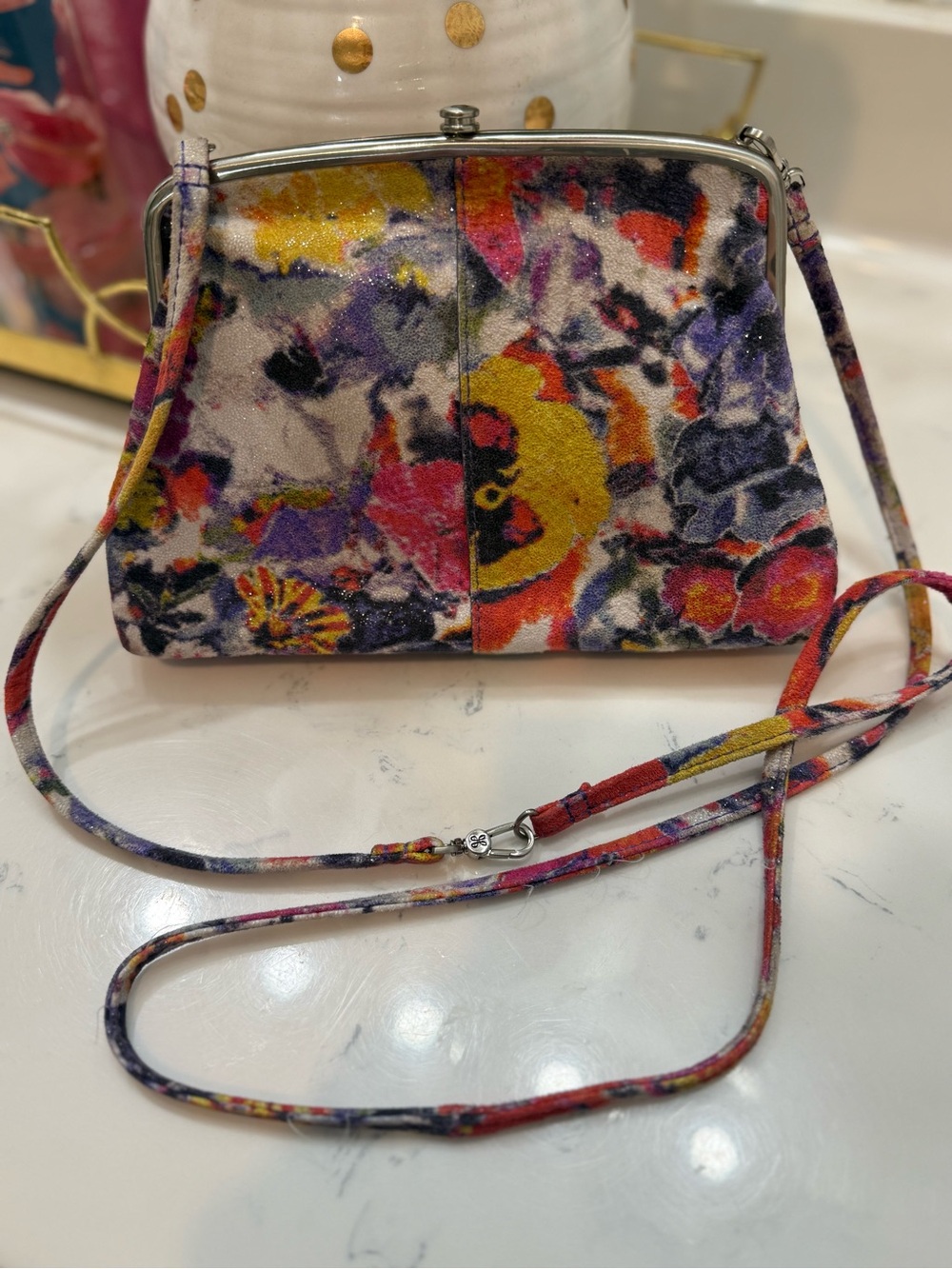 HOBO NWT Multicolor Floral leather purse